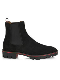 【送料無料】 クリスチャン・ルブタン メンズ ブーツ・レインブーツ シューズ Alpinosol Leather Lug-Sole Chelsea Boots black
