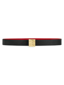 【送料無料】 ジバンシー メンズ ベルト アクセサリー 4G Reversible Belt In Leather black red
