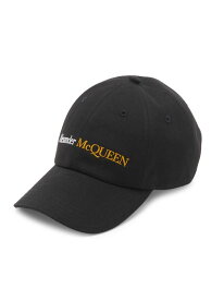 【送料無料】 アレキサンダー・マックイーン メンズ 帽子 アクセサリー Logo Embroidered Cap black gold