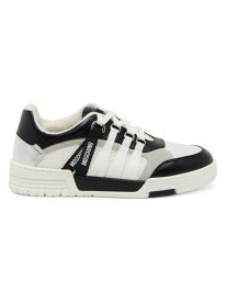 【送料無料】 モスキーノ メンズ スニーカー シューズ Logo-Embossed Sneakers white black multi