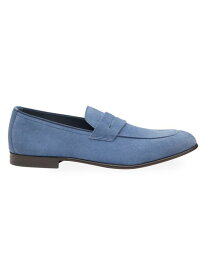 【送料無料】 ジョンストンアンドマーフィー メンズ スリッポン・ローファー シューズ Taylor Suede Penny Loafers denim