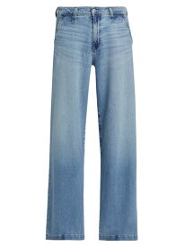 【送料無料】 エージージーンズ レディース デニムパンツ ジーンズ ボトムス Stella Mid-Rise Wide-Leg Jeans dune