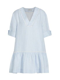【送料無料】 シムカイ レディース ワンピース トップス Jori Linen Stripe Minidress french blue stripe