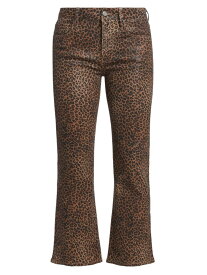 【送料無料】 フレーム レディース デニムパンツ ボトムス Le Crop Mini Boot Coated Jeans leopard