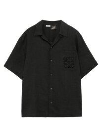 【送料無料】 ロエベ メンズ シャツ トップス LOEWE x Paula's Ibiza Linen-Blend Camp Shirt black