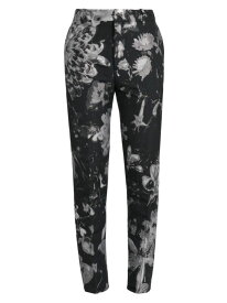 【送料無料】 アレキサンダー・マックイーン メンズ カジュアルパンツ ボトムス Wax Flower Cotton-Blend Cigarette Trousers black silver