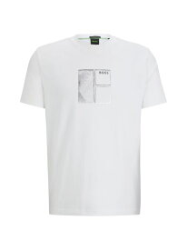 【送料無料】 ボス メンズ Tシャツ トップス Stretch-Cotton T-Shirt white
