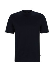 【送料無料】 ボス メンズ Tシャツ トップス Mixed-Material T-Shirt dark blue