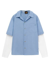 【送料無料】 ロエベ メンズ シャツ トップス LOEWE x Paula's Ibiza Trompe L'Oeil Cotton-Blend Shirt daybreak blue white