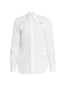 【送料無料】 アレキサンダー・マックイーン メンズ シャツ トップス Double-Strap Harness Cotton Shirt optical white