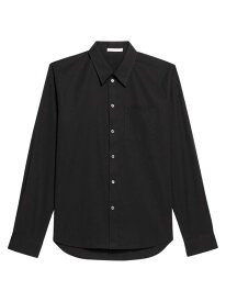 【送料無料】 ヘルムート ラング メンズ シャツ トップス Cotton Poplin Button-Front Shirt black