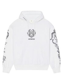 【送料無料】 ジバンシー メンズ パーカー・スウェット フーディー アウター Crest Boxy Fit Hoodie In Fleece white