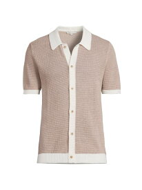 【送料無料】 オニア メンズ ニット・セーター アウター Linen Button-Up Short-Sleeve Sweater natural