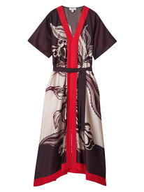 【送料無料】 レイス レディース ワンピース トップス Hanna Floral A-Line Maxi Dress ivory burgundy