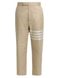 【送料無料】 トムブラウン メンズ カジュアルパンツ ボトムス Straight 4-Bar Striped Cotton Trousers camel