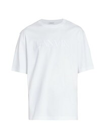 【送料無料】 ランバン メンズ Tシャツ トップス Paris Logo Classic T-Shirt optic white