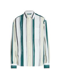 【送料無料】 ランバン メンズ シャツ トップス Striped Relaxed-Fit Shirt bottle