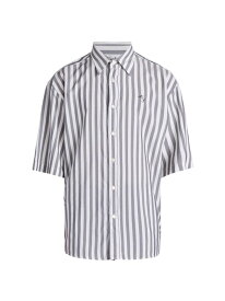 【送料無料】 アクネ ストゥディオズ メンズ シャツ トップス Sandrok Striped Button-Front Shirt black white