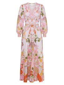 【送料無料】 キャミラ レディース ワンピース トップス Floral Linen V-Neck Maxi Dress clever clogs