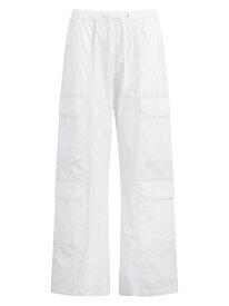 【送料無料】 ハドソンジーンズ レディース カジュアルパンツ カーゴパンツ ボトムス Cotton Wide-Leg Cargo Pants white