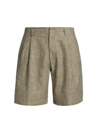 【送料無料】 ジョンエリオット メンズ ハーフパンツ・ショーツ ボトムス Pleated Linen-Blend Shorts grey