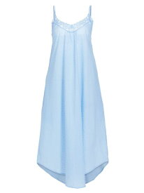 【送料無料】 パピネール レディース ナイトウェア アンダーウェア Lace-Trimmed Swiss Dot Nightgown crystal blue