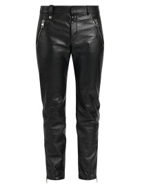 【送料無料】 アレキサンダー・マックイーン メンズ カジュアルパンツ ボトムス Leather Biker Pants black