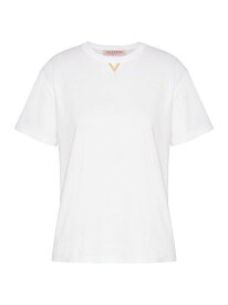 【送料無料】 ヴァレンティノ レディース Tシャツ トップス Jersey Cotton T-Shirt white