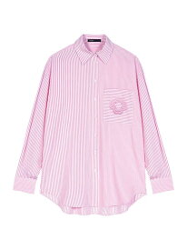 【送料無料】 マージュ レディース シャツ トップス Long Stripy Shirt pink