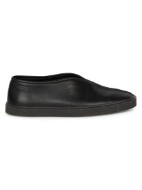【送料無料】 ルメール メンズ スニーカー シューズ Leather Slip-On Piped Sneakers black
