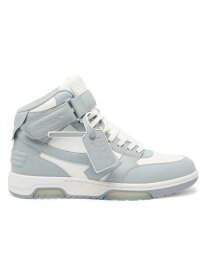 【送料無料】 オフ-ホワイト メンズ スニーカー シューズ Out Of Office Leather Mid-Top Sneakers white grey