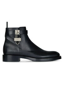 【送料無料】 ジバンシー メンズ ブーツ・レインブーツ シューズ Lock Ankle Boots In Leather black