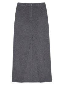 【送料無料】 ジバンシー レディース スカート ボトムス Skirt in Wool and Cashmere with Slit dark grey