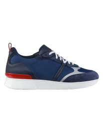 【送料無料】 ステファノリッチ メンズ スニーカー シューズ Suede And Snakeskin Sneakers blue