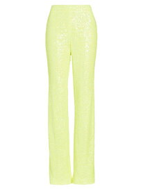 【送料無料】 バッジェリーミシュカ レディース カジュアルパンツ ボトムス Sequined Straight-Leg Pants lime