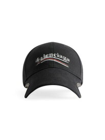 【送料無料】 バレンシアガ メンズ 帽子 アクセサリー Political Stencil Cap black