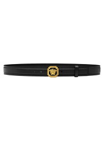 【送料無料】 ヴェルサーチ メンズ ベルト アクセサリー La Medusa Leather Belt black versace gold