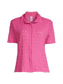 【送料無料】 ペイクソト レディース シャツ トップス Zina Embroidered Button-Front Shirt pink athena