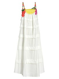【送料無料】 ファーム レディース ワンピース トップス Fruit Cotton Tiered Maxi Dress off white