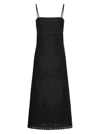 【送料無料】 ヴァレンティノ レディース ワンピース トップス Dress in Cotton Guipure Jardin Plat black