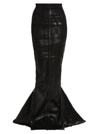 【送料無料】 リックオウエンス レディース スカート ボトムス Dirt Pillar Denim Mermaid Maxi Skirt black
