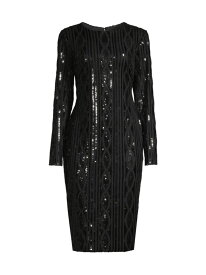 【送料無料】 ダナ キャラン ニューヨーク レディース ワンピース トップス Sequined Cable Midi-Dress black
