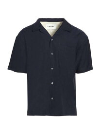 【送料無料】 フレーム メンズ シャツ トップス Camp Collar Short-Sleeve Shirt dark navy