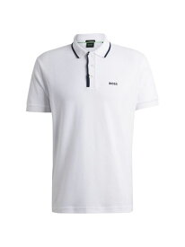 【送料無料】 ボス メンズ ポロシャツ トップス Honeycomb-Cotton Polo T-Shirt white
