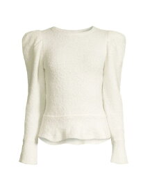 【送料無料】 ダナ キャラン ニューヨーク レディース ニット・セーター アウター City Mist Puff-Sleeve Sweater ivory