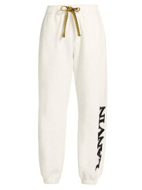 【送料無料】 ランバン メンズ カジュアルパンツ ボトムス Lanvin Lab x Future Logo-Embroidered Fleece Sweatpants white mustang
