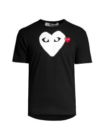 【送料無料】 コム・デ・ギャルソン メンズ Tシャツ トップス Large Heart Cotton Tee black