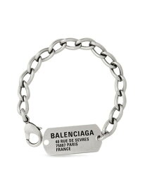 【送料無料】 バレンシアガ メンズ ブレスレット・バングル・アンクレット アクセサリー Tags Bracelet silver