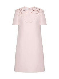 【送料無料】 ヴァレンティノ レディース ワンピース トップス Embroidered Crepe Couture Short Dress grey rose