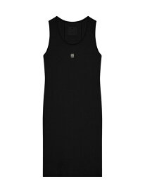 【送料無料】 ジバンシー レディース ワンピース トップス Tank Dress in Cotton with 4G Detail black